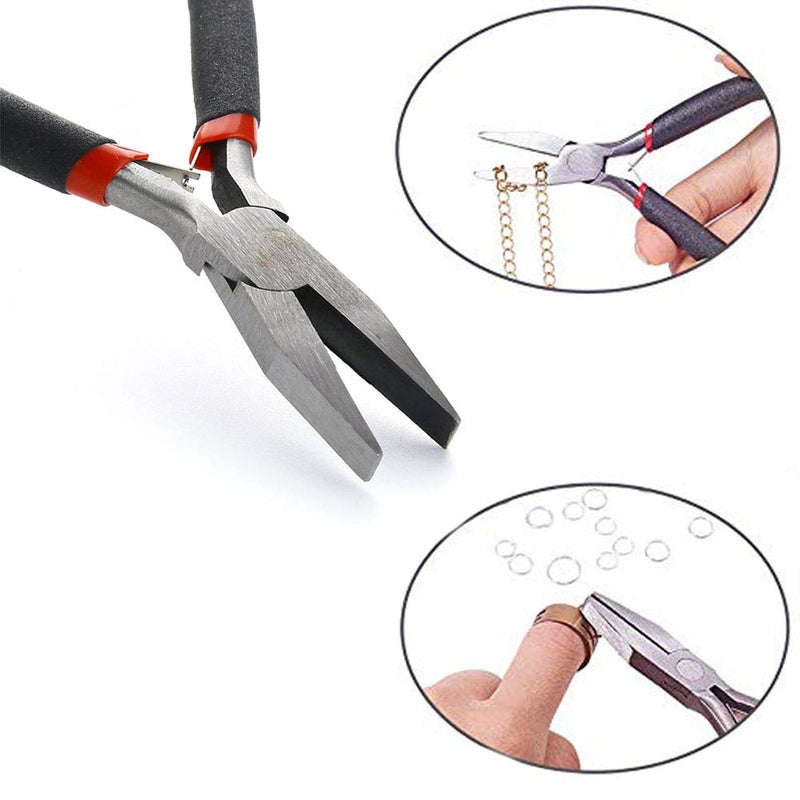 Tazanma 5 Inch Flat Nose Pliers Wire Pliers for Jewelry Making  Wire Wrapping Bending - 2 Pack - Image 2